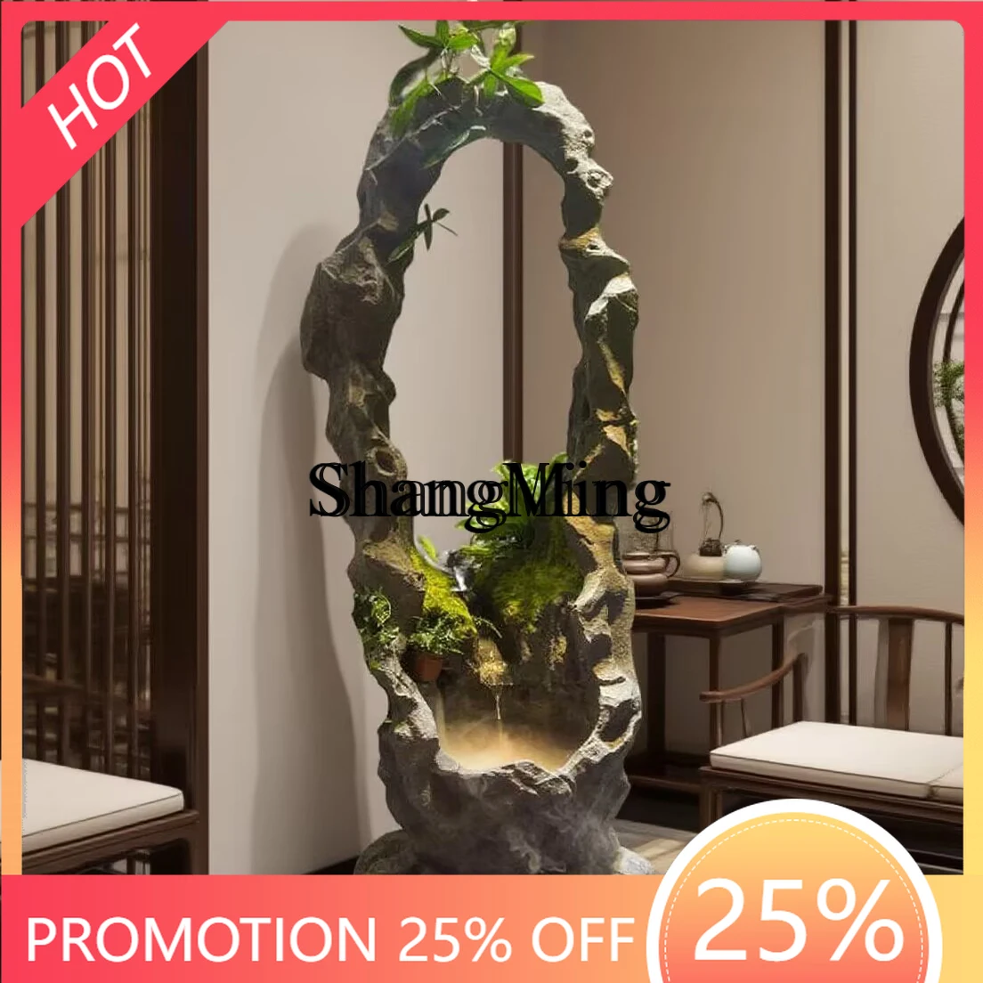 

ZYY new Chinese style imitation stone flowing water circulating water floor fountain lucky housewarming