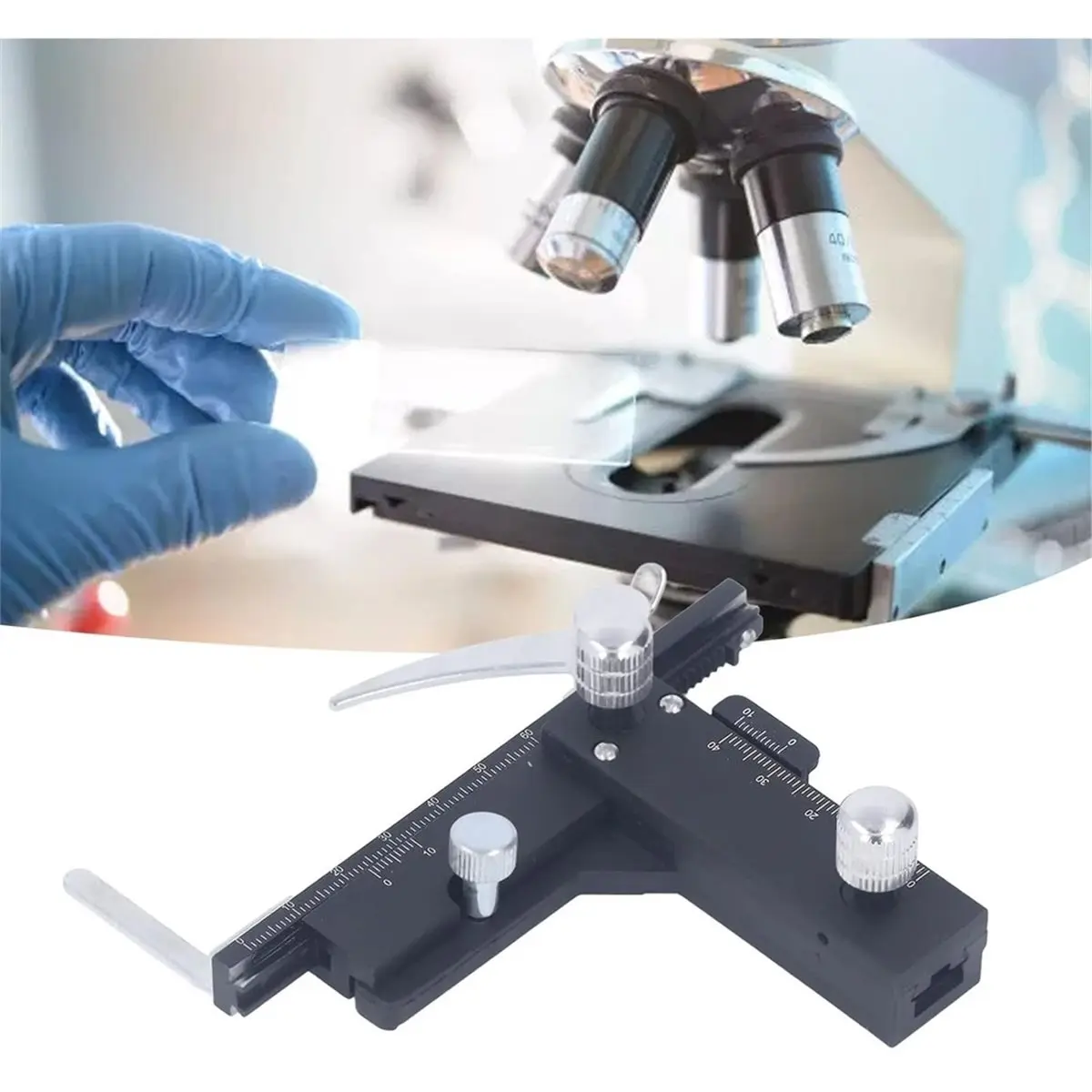 update. Microscope Movable Stage Caliper with Scale, Used for Precise Laboratory Sample Observation,Mobile Caliper