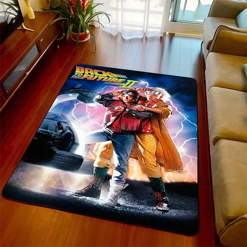 Back To The Future Classic Movie Vintage Poster Style Carpet Rugs Gift for Friend Kitchen Floor Mat Live Room Carpets Doormat