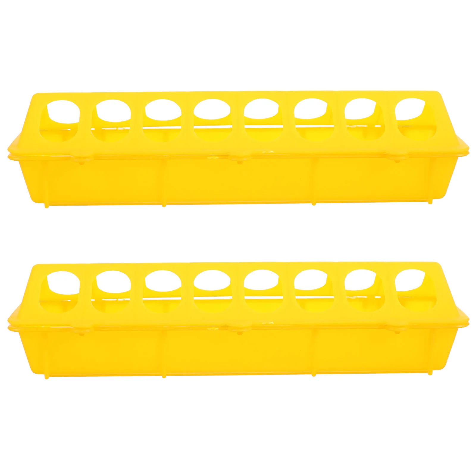 

2Pcs Portable Bird Feeder Containers Plastic Pigeon Feeding Troughs Durable Poultry Food Holders Water Trough Chicken Feeder
