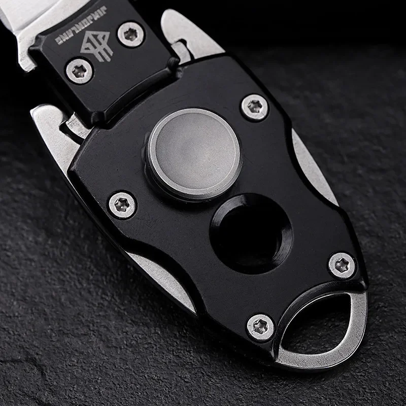 2in1 Fidget Spinner Knife EDC Outdoor Folding Knife Mini Carry on Pocket High Hardness Self-defense Folding Knife for Adults Men