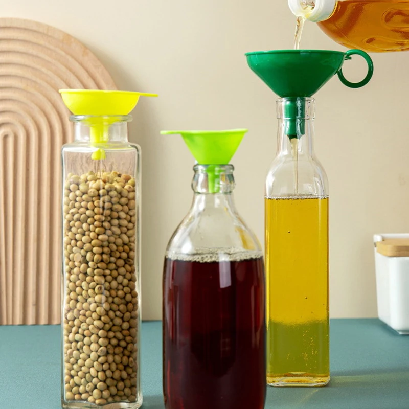 3Pcs Set Kitchen Funnel Dispenser Multifunctional For Oil Wine Bottle Liquid Transfer Home Cooking Bar Tool Gadget