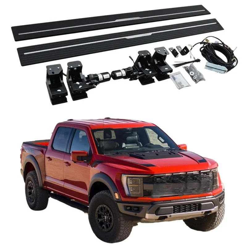 New 2025Fit for Ford pickup truck Auto parts Aluminium automatic electric power running board fit for Ford F150 2015-2024