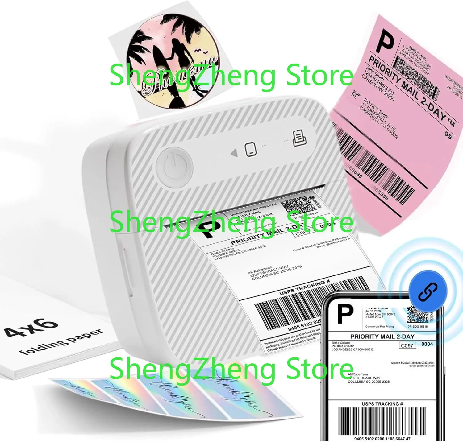 

Portable Wireless Bluetooth Thermal Home Storage Kitchen Sorting Printer Label Printers Photo Label Printing