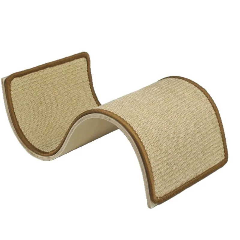 Cat scratching board sisal wave type S type solid wood does not drop debris and is resistant to scratching pet products