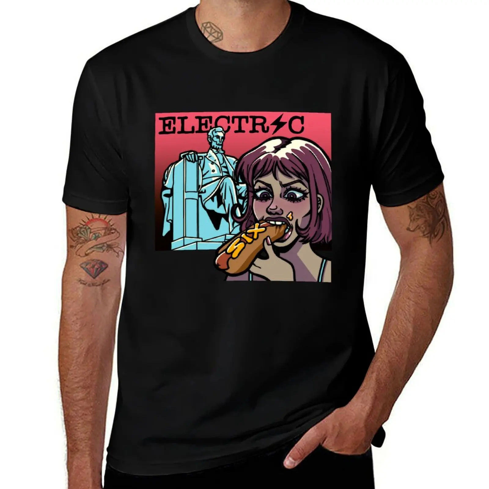 

Electric Six (gay bar) T-Shirt t shirts for man graphic funny anime t shirts for man man t shirt heavy cotton T-shirt