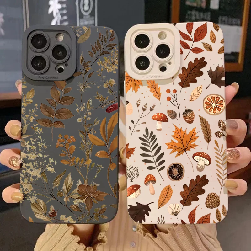 Herbstblätter-Handyhüllen für Samsung Galaxy S25 S26 S24 S23 Plus FE S21 S22 Ultra A56 A26 A35 A55 A16 A36 A54 Sturzsichere Hülle
