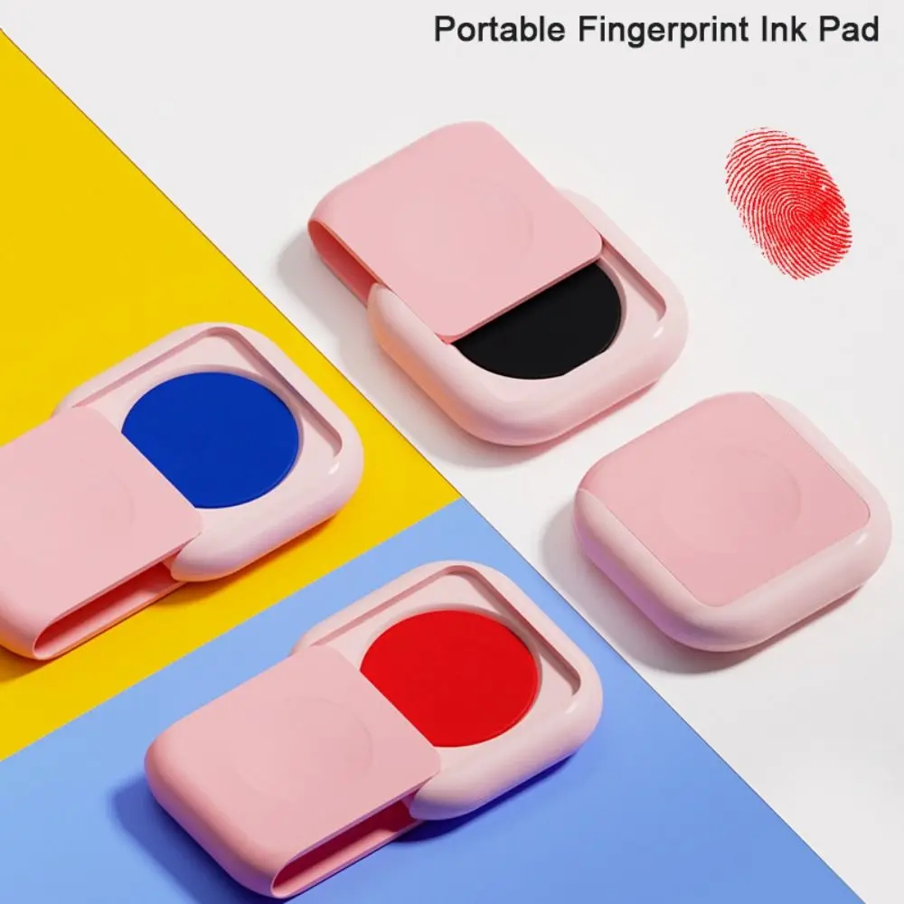 

Clear Stamping Mini Fingerprint Ink Pad Anti-Fake Quick-drying Thumbprint Ink Pad Portable Professional Finger Signature Inkpad