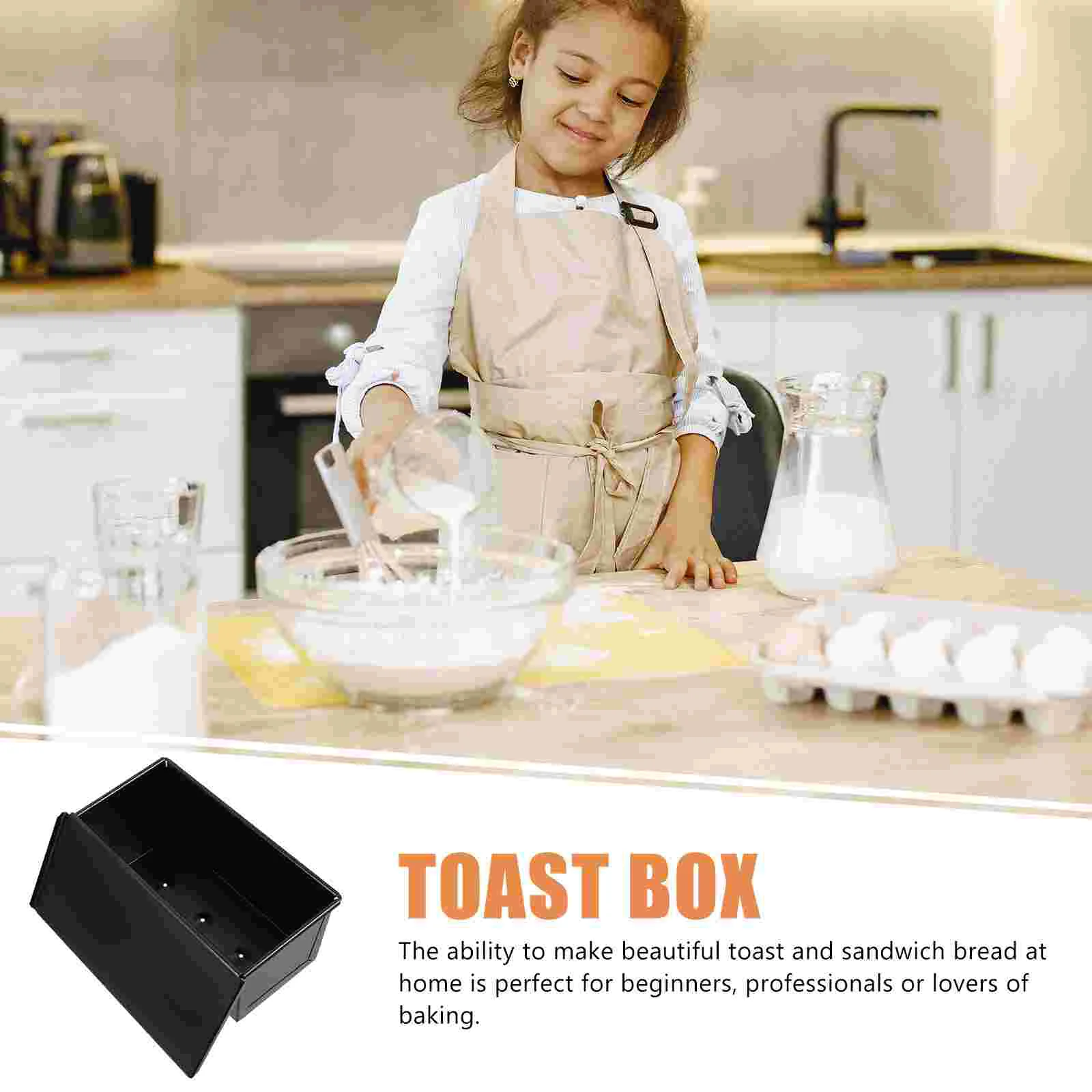 Pan Bread Baking Loaf Mold Lid Toast Carbon Steel Bakeware Supplies Sandwich Metal Making Box