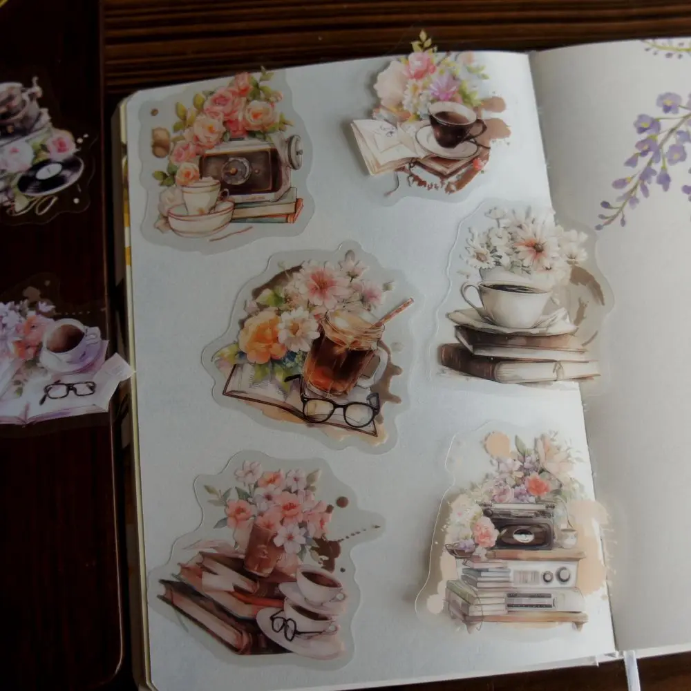 

28pcs Love Coffee and Coffee Made Everything Style PVC Sticker Scrapbooking DIY Gift Packing Label Decoration Tag