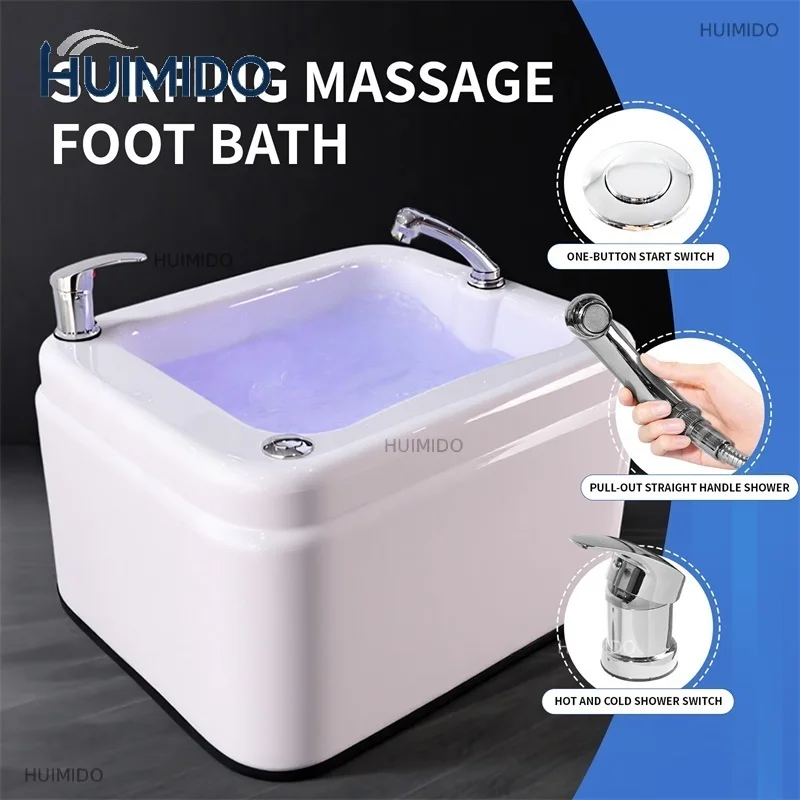 Detoxification Footbath Spa Massager Aqua Therapy Basin Relaxing Foot Care with Surging Massage And Colorful Lights