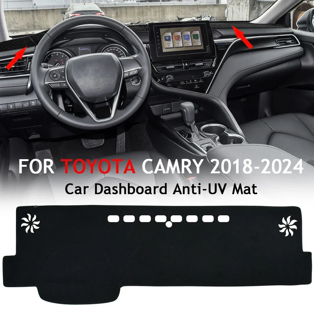 Pop For Toyota Camry 2018 2019 2020 2021 2022 2023 Car Dashboard Cover Mat Dash Board Sun Shade Anti-UV Pad Sun-proof Accessorie
