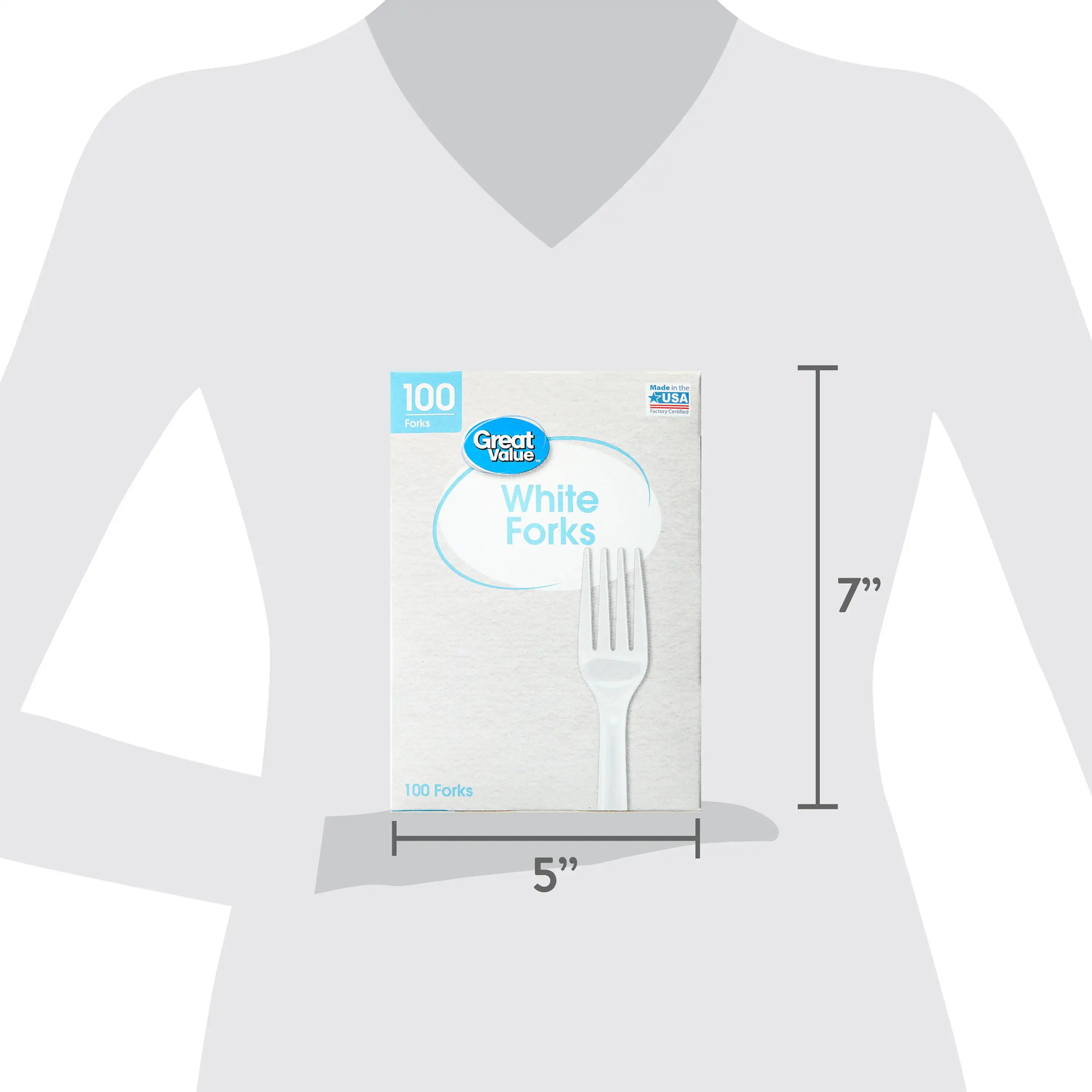 Fourchettes blanches jetables, 100 unités