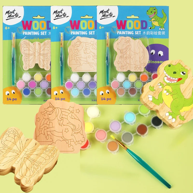 

12color Children's Painted Acrylic Paint Set Bright Colors Waterproof for Children's DIY Graffiti Creative Wood Board Painting