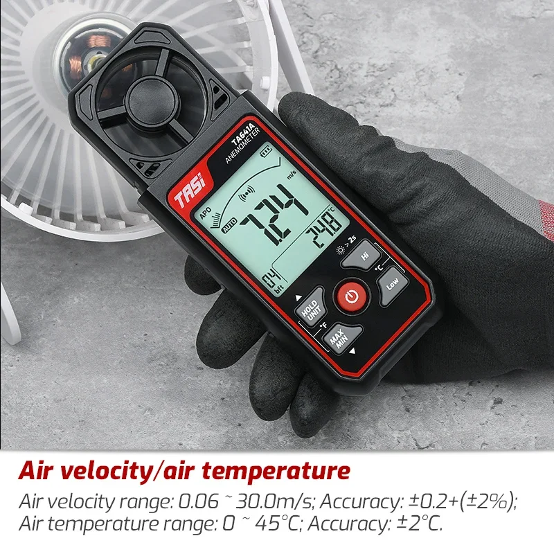 

Anemometer Wind speed Handheld Digital Wind Speed Meter Portable Anemometer Sensor Wind Speed 0-30M/S Wind Meter TA641B