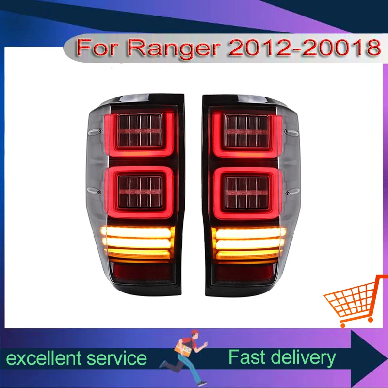 

Automobile Taillights For Ford Ranger 2012-2018 Rear Lamps Assembly Modification LED Dynamic Turn Signal Driving Brake Lights