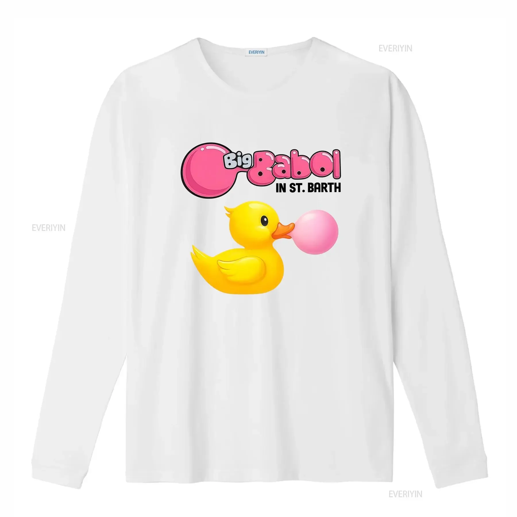 T shirt da uomo bianca Saint Barth con stampa logo Babol papera di gomma gialla vestibilità comoda girocollo casual vintage