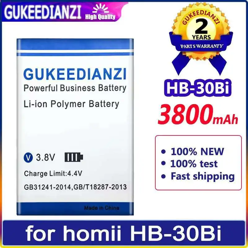 

Mobile Phone Battery High-Efficiency For Homii HB-30Bi Stable 3800Mah