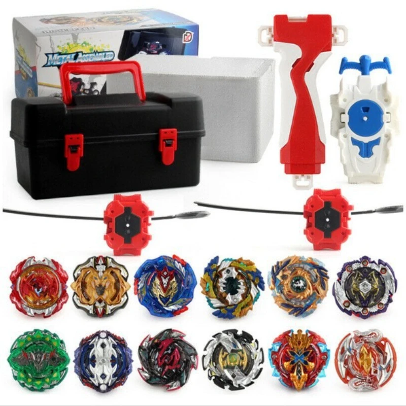 

12 Styles of Toy Burst Gyroscopes with Light Attack Sets, Two-Way Launchers, Battle Toolboxes, Toys for Boys and Girls