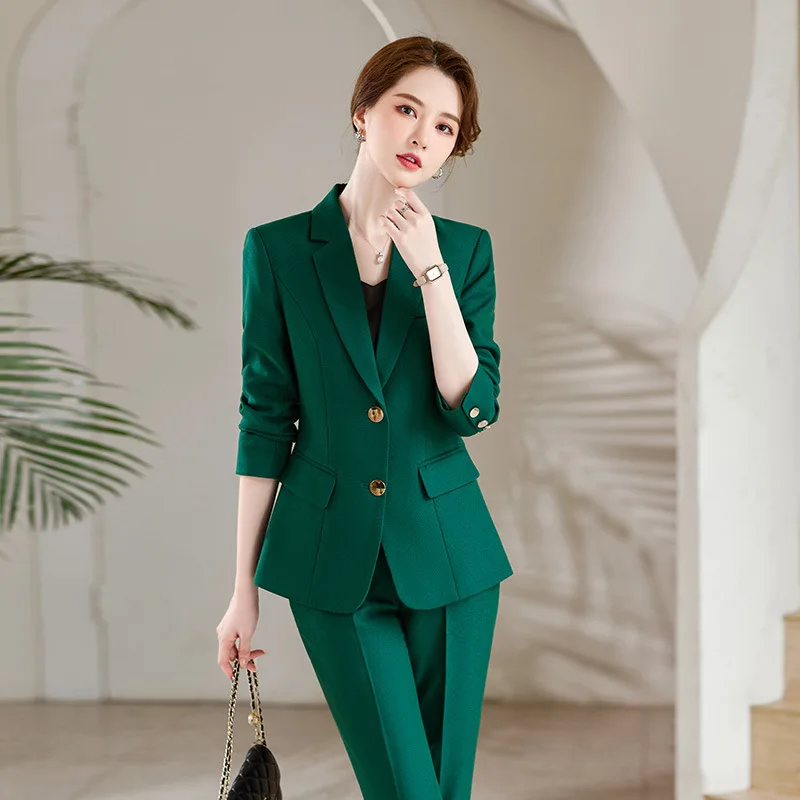 

Formal Women Business Suits Female Pantsuits Blazers Femininos Office Work Wear with Pants and Jackets Coat Professional Outfits