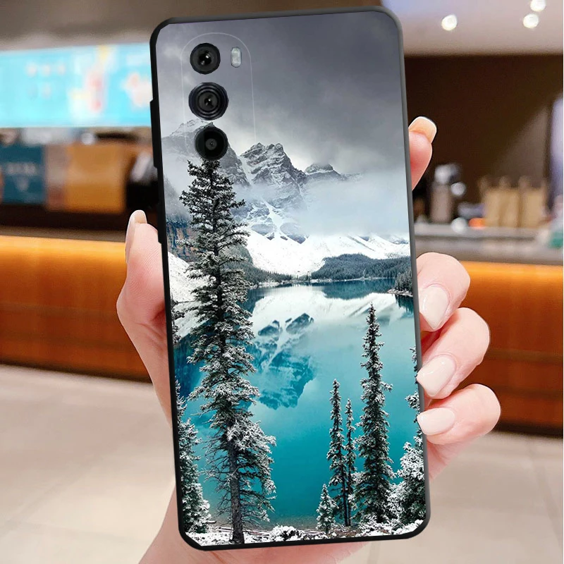 

Case For Motorola Edge 50 40 Pro 60 50 40 30 Ultra Neo Fusion Moto G85 G72 G53 G54 G84 G13 G32 Snow Mountain Nature Sceneary Art