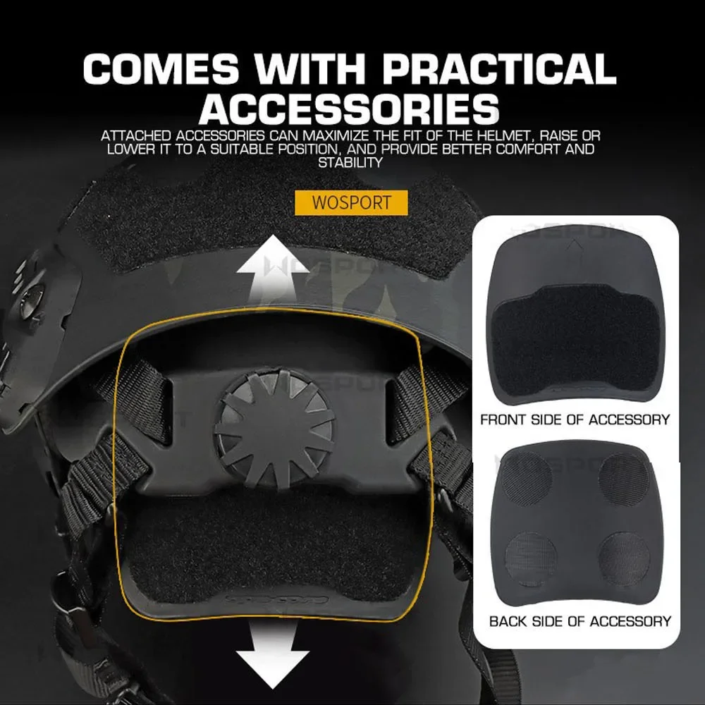 Casco Airsoft táctico fast high cut – Ligero protección juego guerra - imagen 3