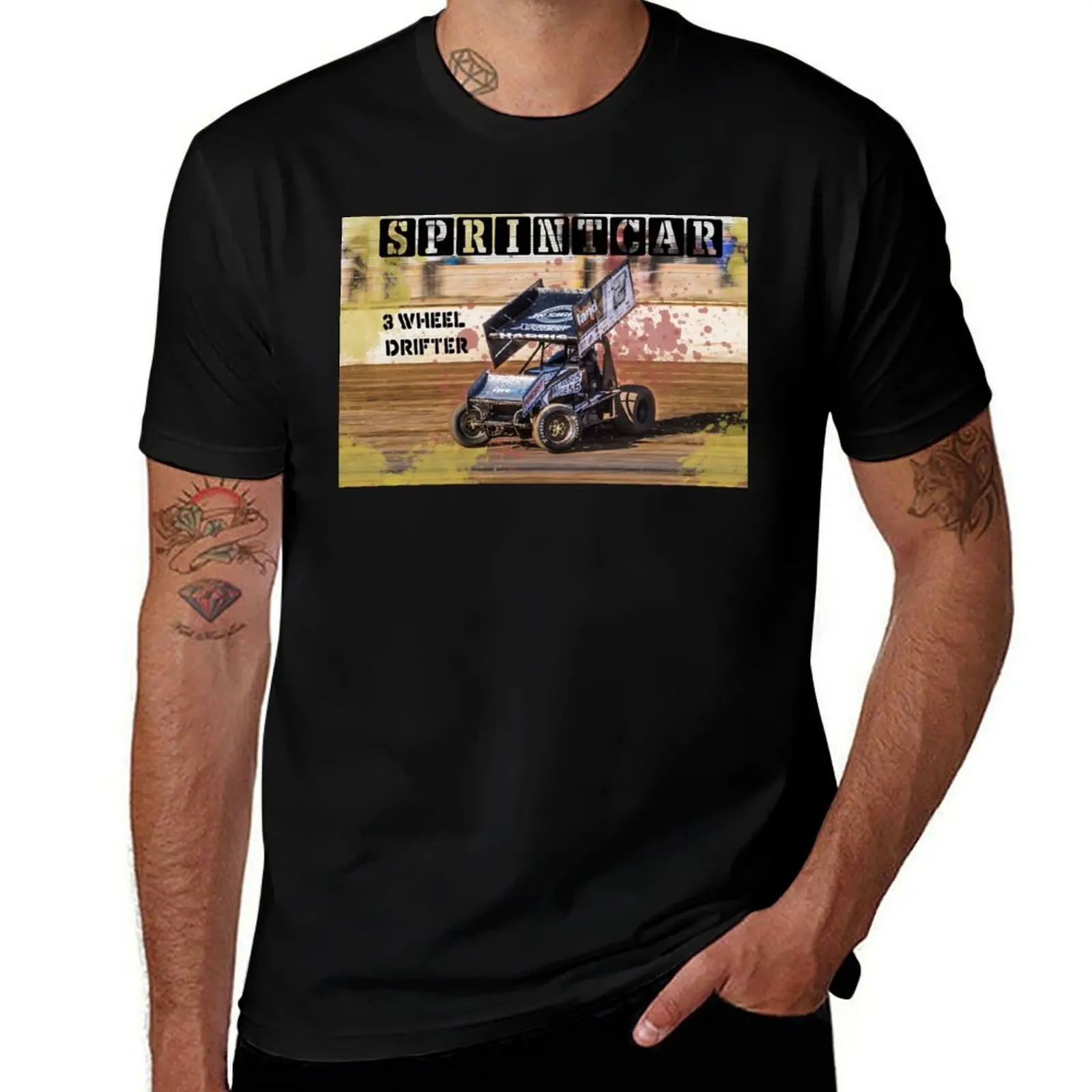Sprintcar 3 Wheel drifter T-Shirt Basic Breathable Solid Color T-Shirt