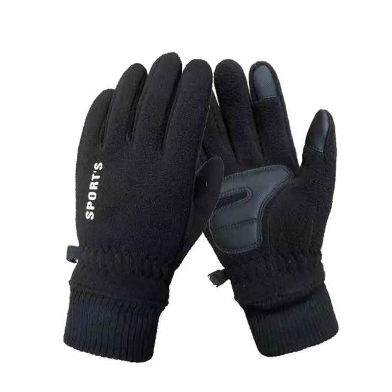 Guantes de esquí de forro Polar grueso para hombres y mujeres, guantes impermeables para pantalla táctil, guantes antideslizantes para deportes al