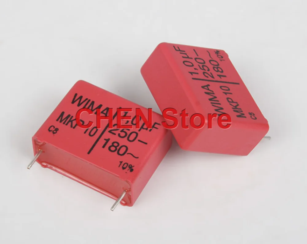 WIMA MKS4 22MM MKP10 MKP4 MKC4 P22.5 Film audio capacitor 1UF 1.5UF 3.3UF 4.7UF 5.6UF 15UF 250V 400V 160V 63V 100V RED 105/250v