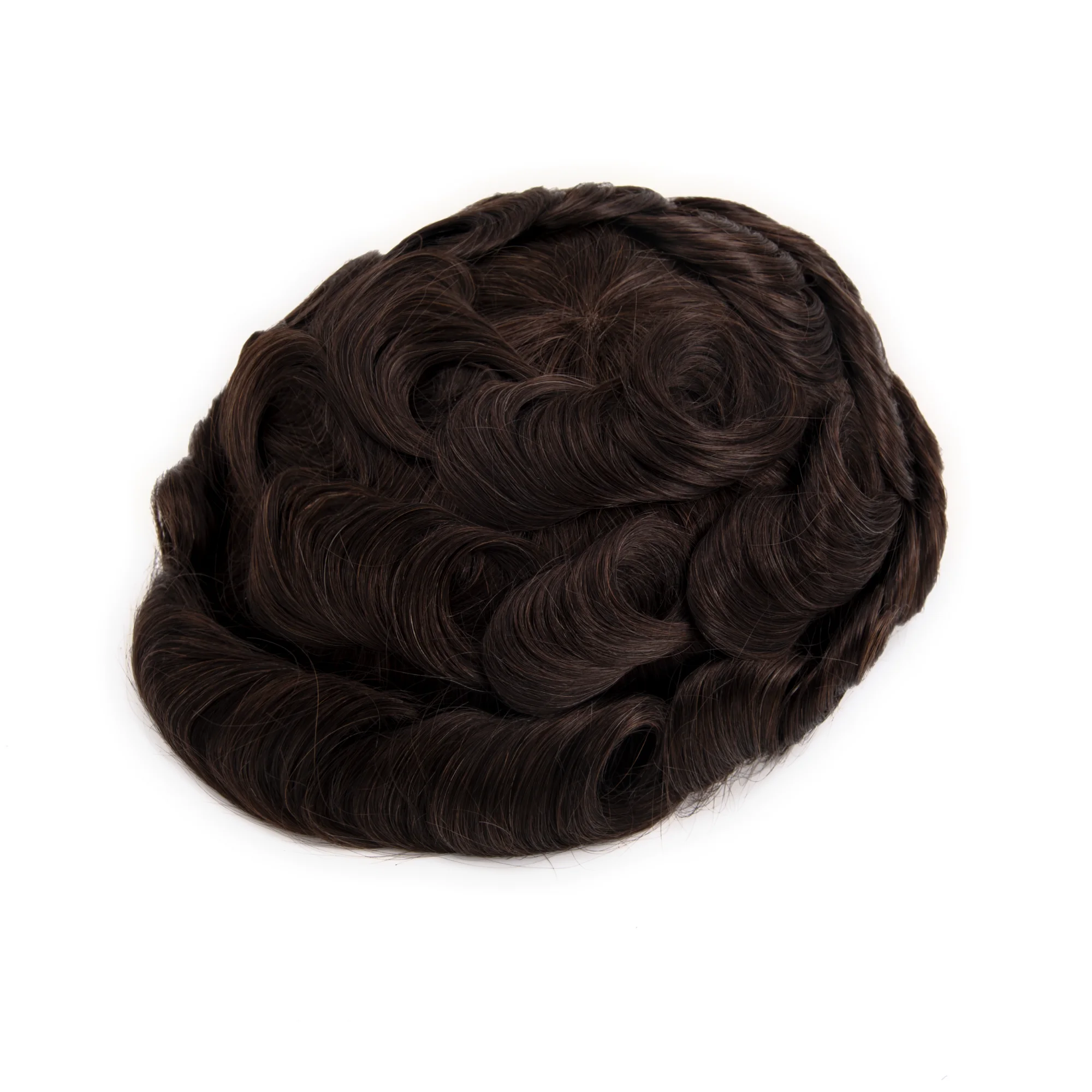 نظام استبدال الشعر المستعار 100% نظام شعر أوروبي من الدانتيل البشري الحقيقي بدانتيل أمامي وأعلى مع PU