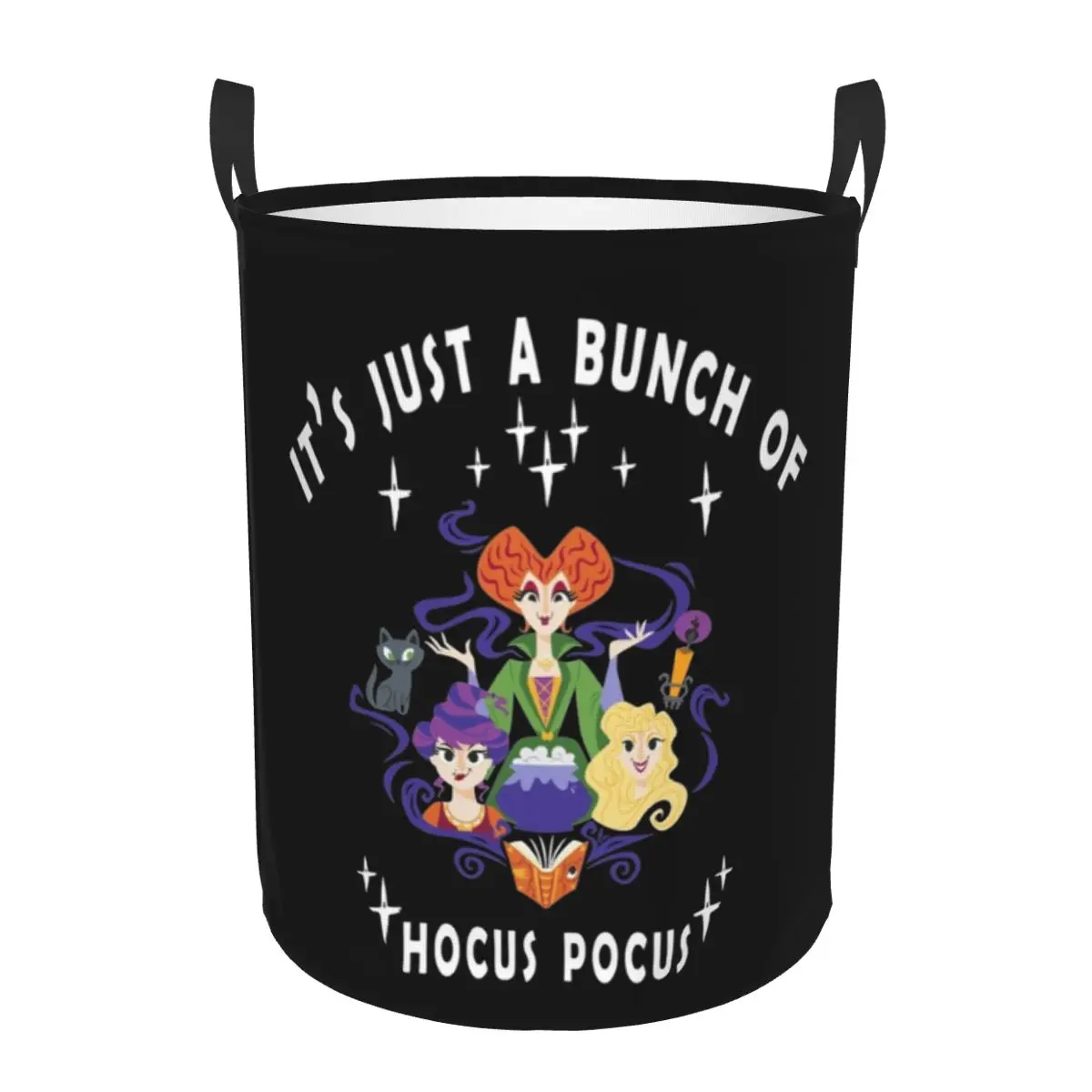 Custom Hocus Pocus Love Halloween Witches Laundry Hamper Large Storage Basket Girls Boys Toy Organizer