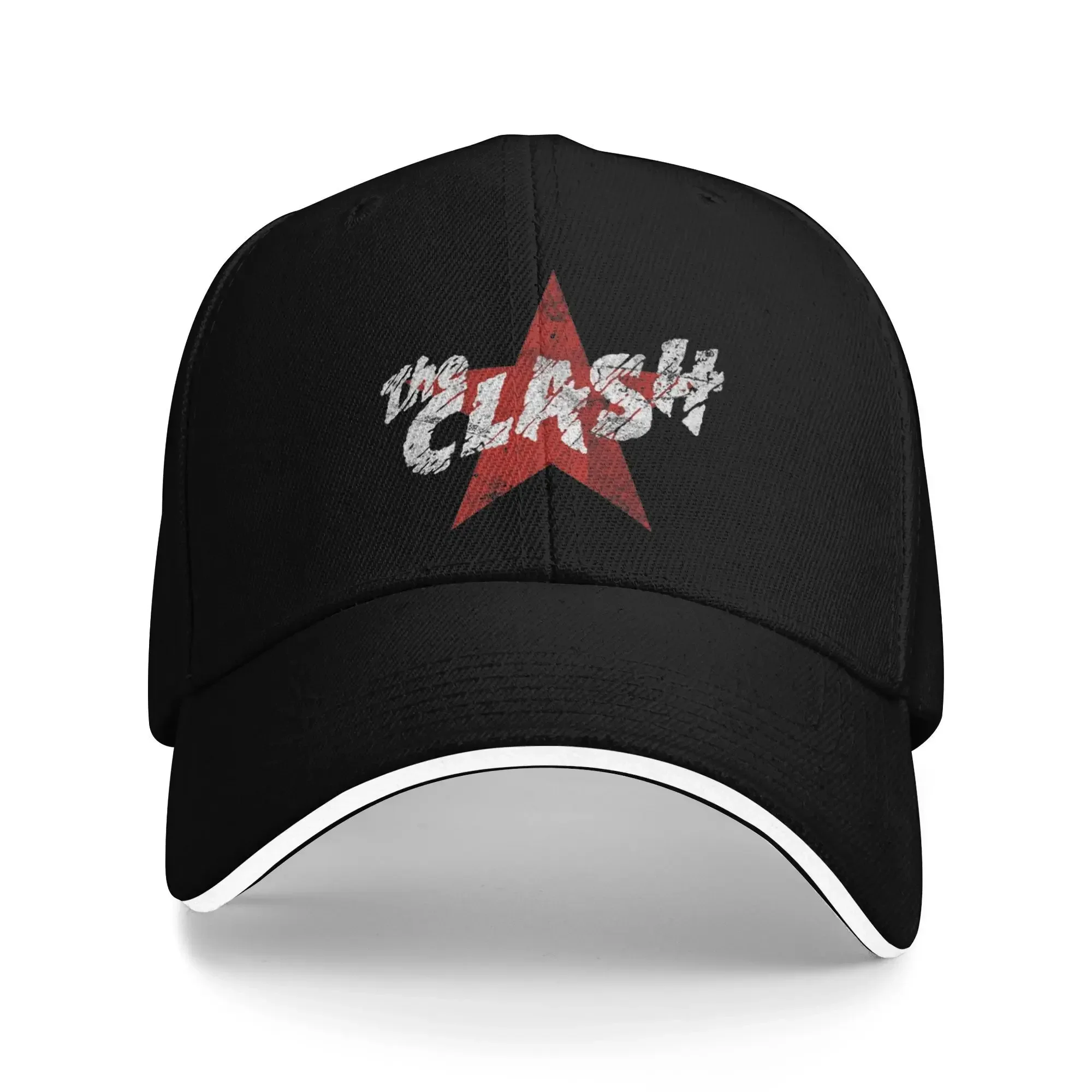 Rock Band Clash Baseball Cap The Red Star Tennis Skate Breathable Hip Hop Hats Female Male Fitted Retro Baseball Caps