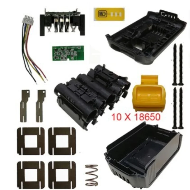 Battery Plastic Casing For Dewalt 18V 20V Lithium Batteries DCB200 10-cell Battery Casing PCB Charging Protection Circuit Board