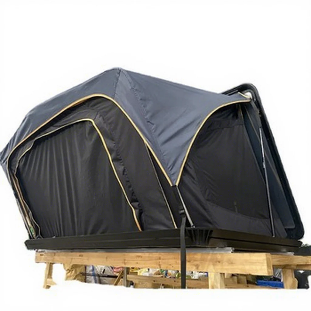 

Camping Aluminum Shell Roof Tent Four-Season Waterproof Foldable Portable Off-Road Vehicles Quick Setup Oxford Cloth