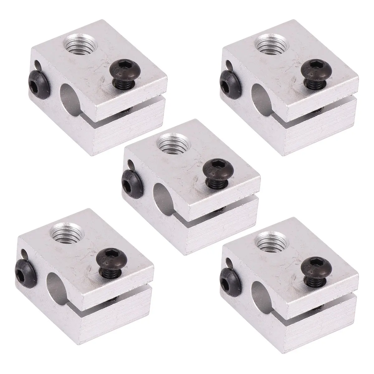 

5Pcs 3D Printer Heater Block Aluminum Heating Block Hot End Component Fine Workmanship Compact Size Aluminum Alloy 3D Printing