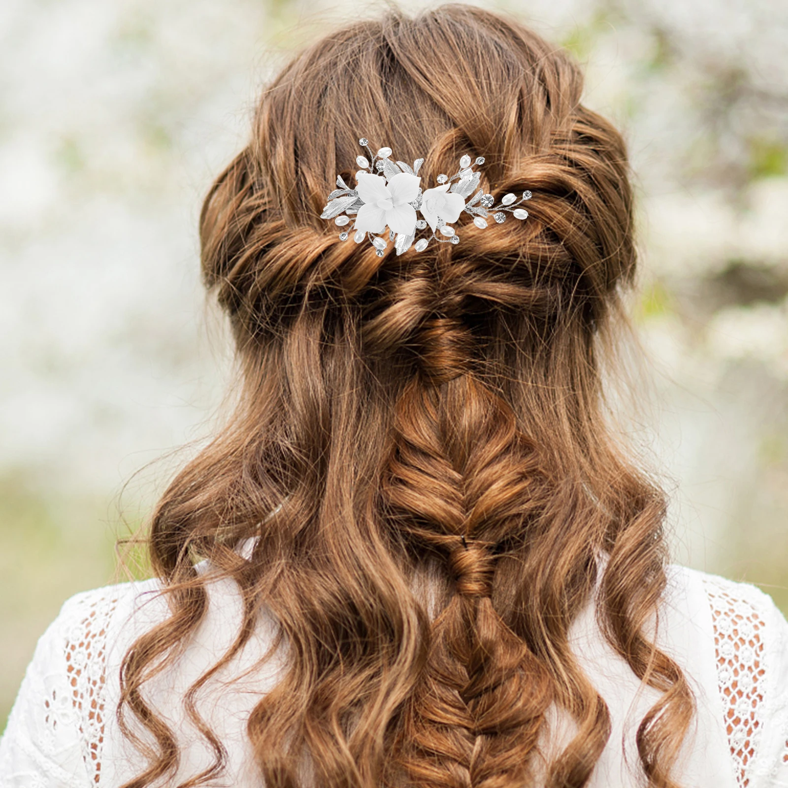 

Hair Clip Bridal Pins Flower Bridesmaid Wedding Accessories Headpieces for Pretty