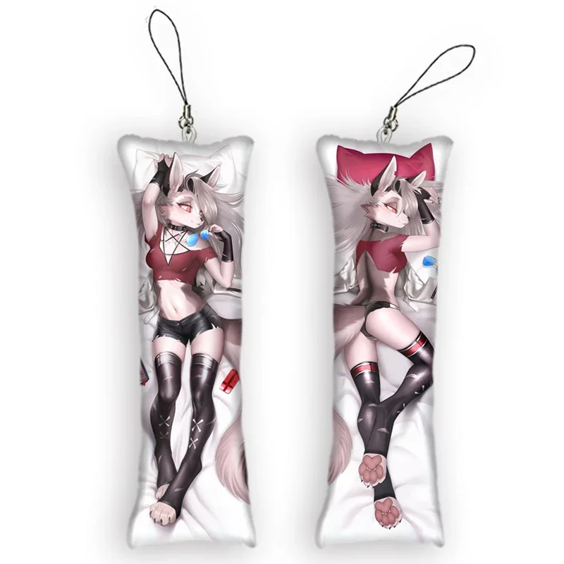 

New Pattern Loona (helluva Boss) Mini Dakimakura Pendant Keychain Furry Double-Sided Print Hanging Ornament Cute Small Body Pill