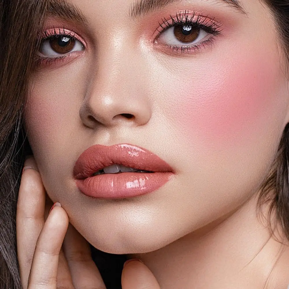 3D Rose Petals Powder Blusher Multicolor Natural Brightening Highlight Grooming Palette High Visibility Color Matte Cosmetics