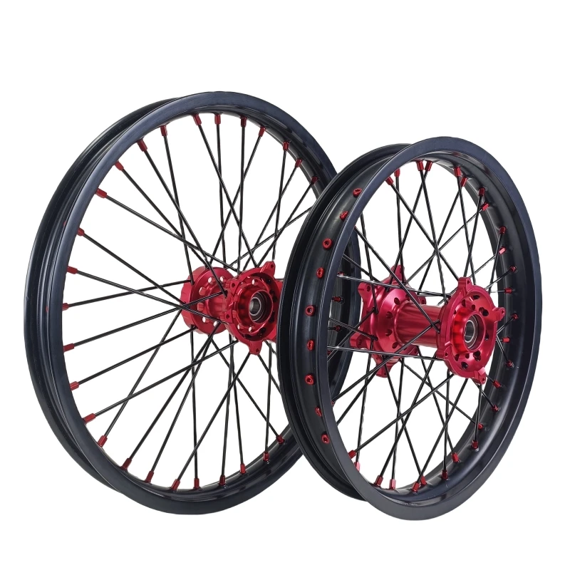 

Enduro Motocross Motorcycle Wheels Rims Set Fit CRF250R CRF450R Aluminum CNC Hub Wheel Set Supermoto Complete Wheel Set