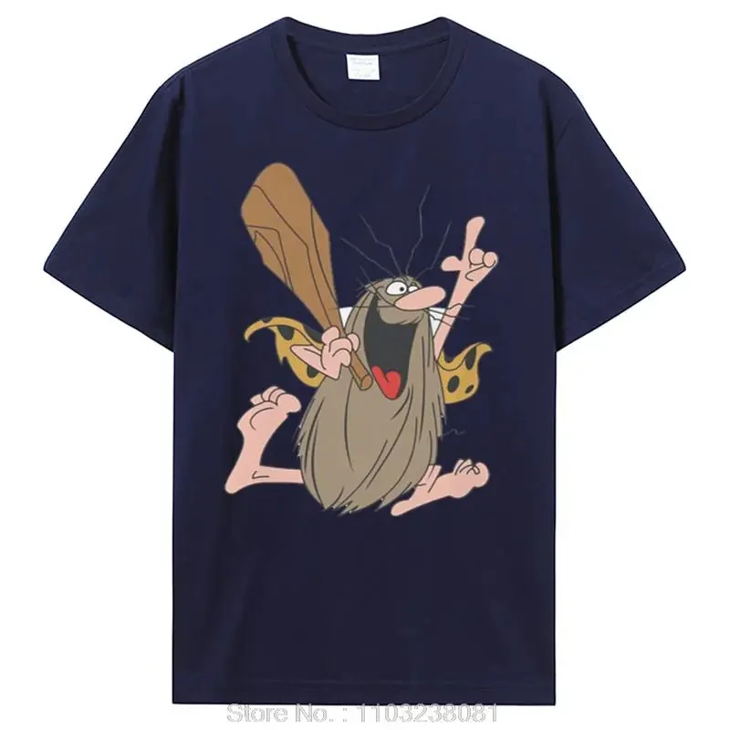 Hanna Barbera Graphic T-Shirt Captain Caveman Cavey 1980s Cartoon Printing Tops Leisure T Shirt Men Cotton Tee Special Gift