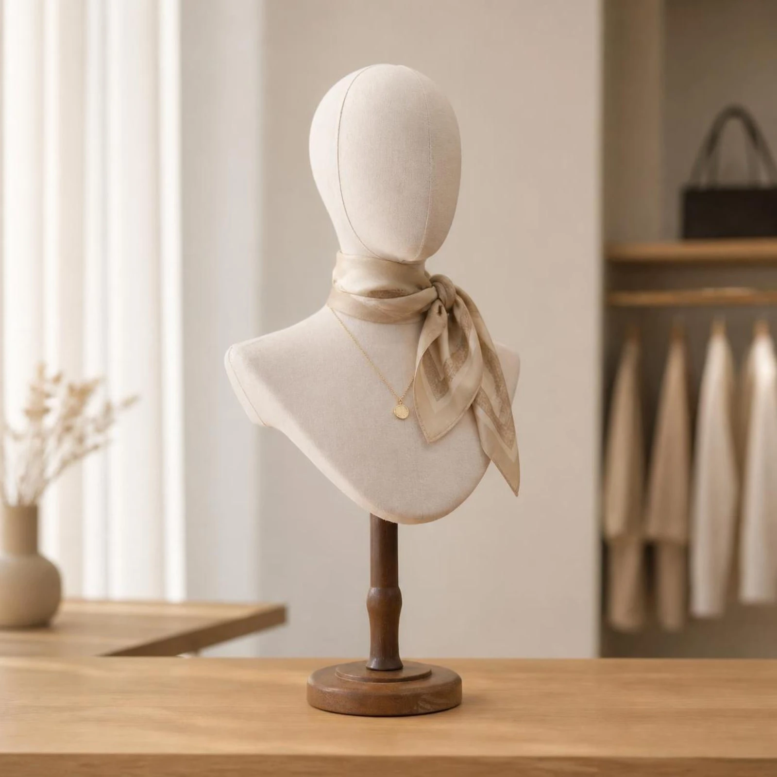 Dress Form Mannequin - Манекен-бюст с головой для настольного размещения,