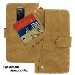 Vintage Leather Wallet Ulefone Armor 17 Pro Case 6.58