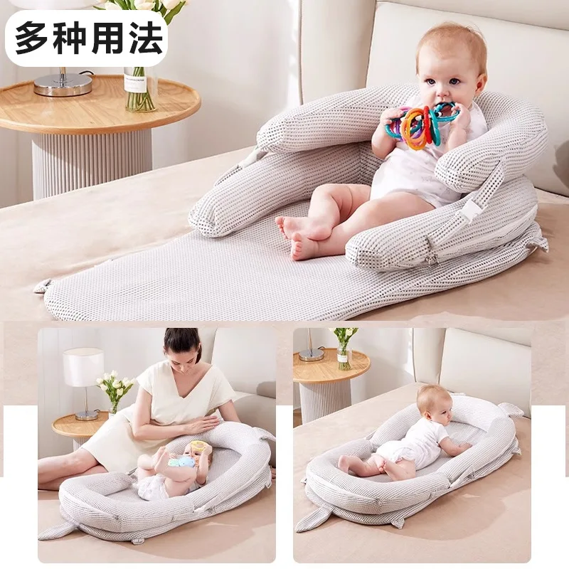 Baby Crib Middle Bed Newborn Biomimetic Bed Anti Pressure Cradle Soothing Soothing Baby Nest Portable Movable Bed