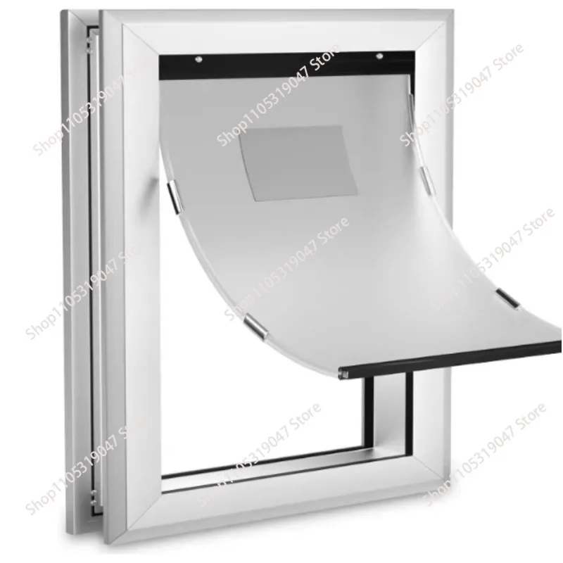 

Большая дверца для домашних животных из алюминиевого сплава. Свободный вход и выход. Бесшумная. Двусторонняя дверца для собак. Вход и выход.