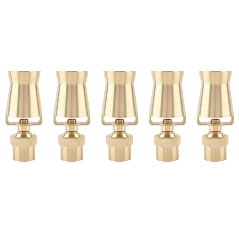 

5X Brass Durable Adjustable Ice Tower Cascade For Fountains Sprinkler Head(1 Inch DN25)