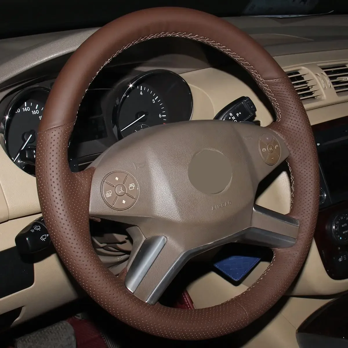 DIY Car Steering Wheel Cover For MERCEDES BENZ GL 320 gl350 GL 450 GL 550 ML 350 ML 550 R 320 R 350