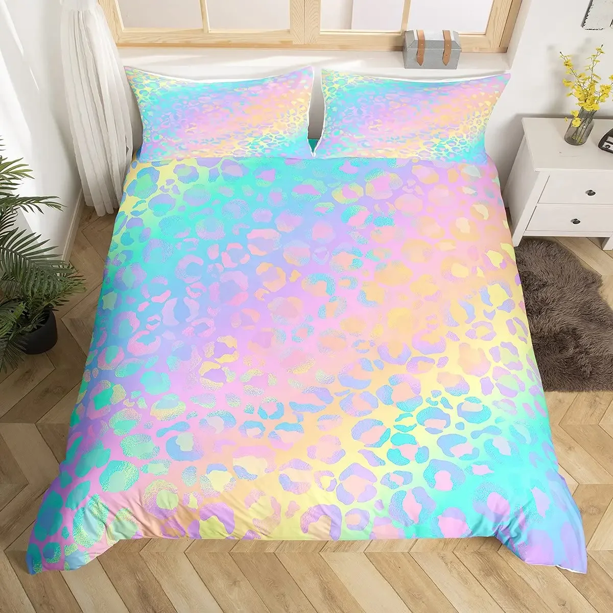 

Colorful Gradient Lightweight 3D Printed Bedding Set Cozy Duvet Cover King Queen Twin Size Birthday Gift Kid Adult Bedroom Decor