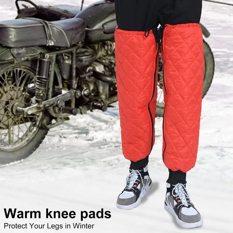 

Winter Knee Pads Warm Protector Windproof Waterproof Plush Rider Pants Trousers For Motorcycles Electric Bikes Skiing Skating