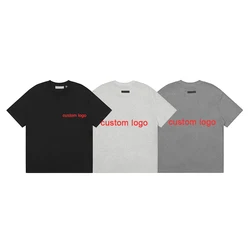 Summer T shirt Flocking Letter Print tshirt High Quality Cotton Tees Men Women Fashion Street Brand T-shirt Oversized Top Tees