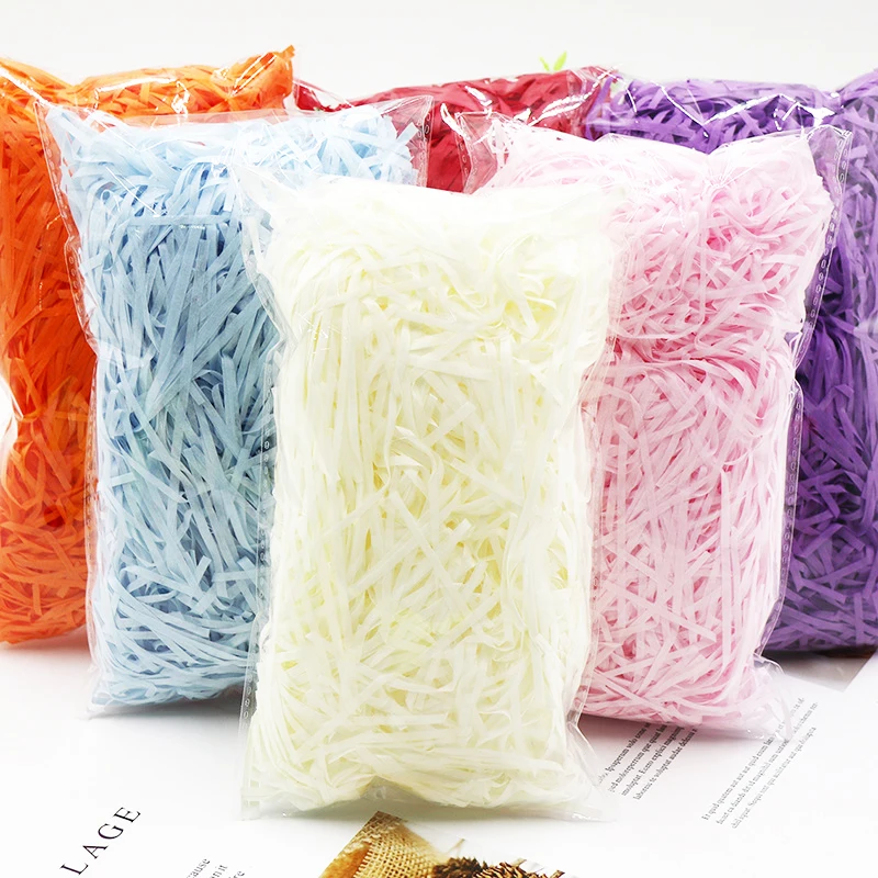 100g Colorful Lafite Shredded Paper Paper Scraps Birthday Gift Box Filling Material Wedding Party DIY Packaging Decoration